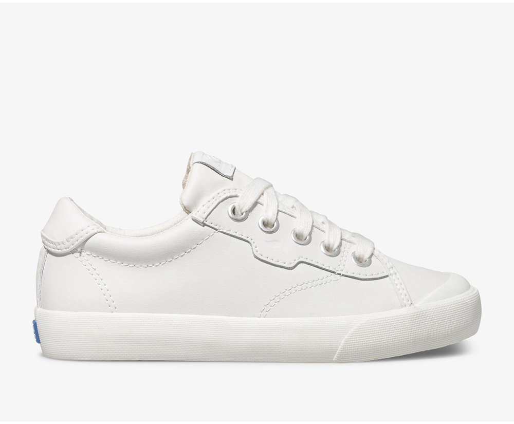 Basket Keds Enfant Blanche - Crew Kick 75 Cuir | EQX-01374952