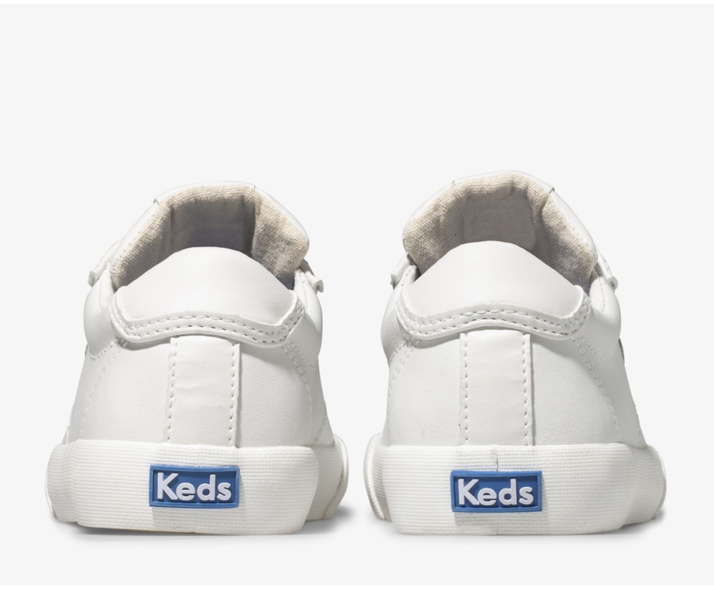 Basket Keds Enfant Blanche - Crew Kick 75 Cuir | EQX-01374952