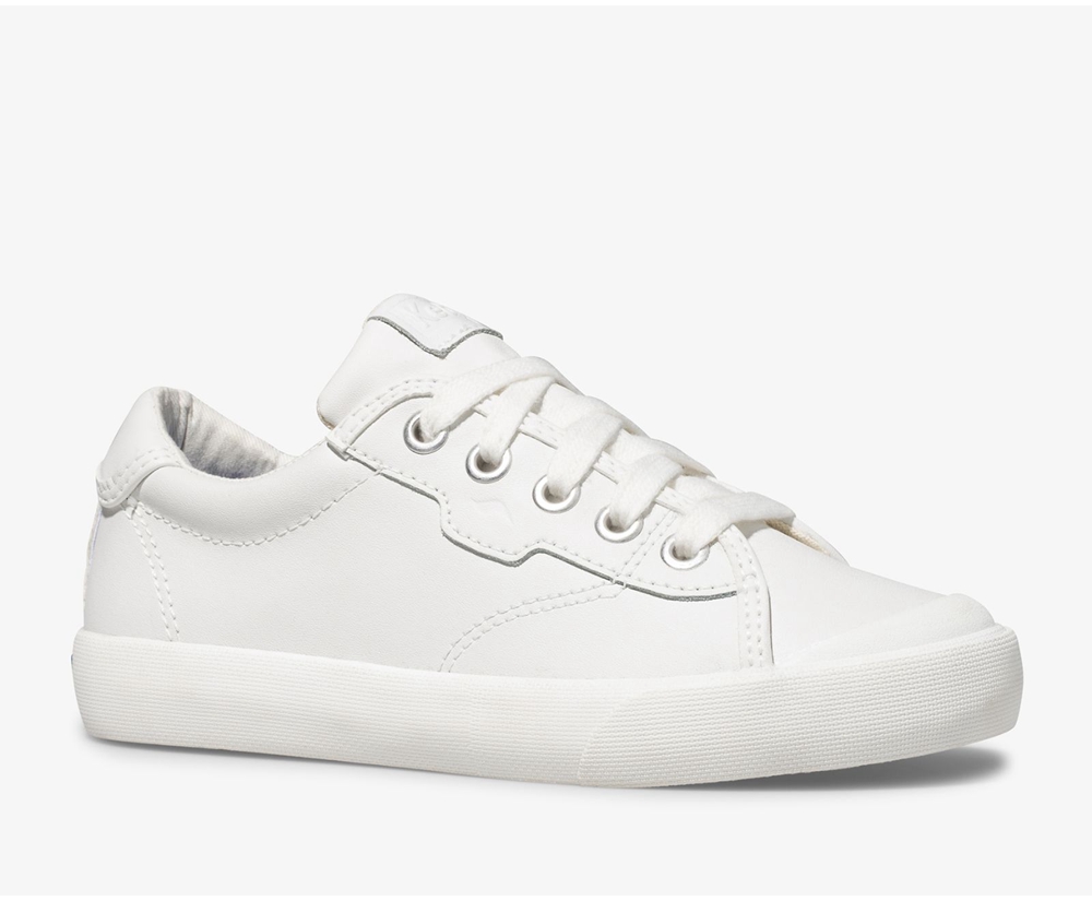 Basket Keds Enfant Blanche - Crew Kick 75 Cuir | EQX-01374952