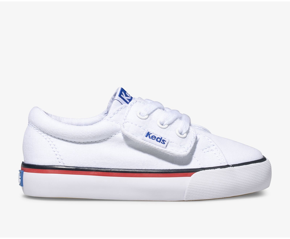 Basket Keds Enfant Blanche - Jump Kick Jr. Toile | TJR-69822006