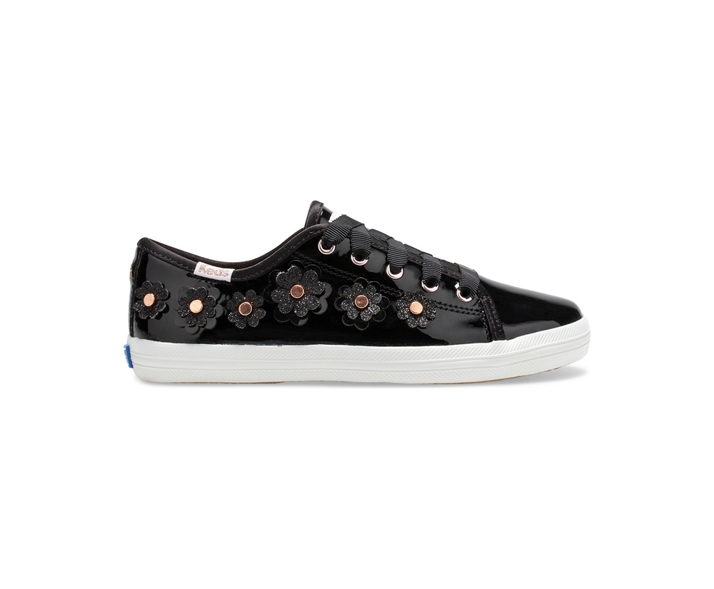 Basket Keds Enfant Noir - Kate Spade New York Kickstart Patent Cuir | TUX-98196702