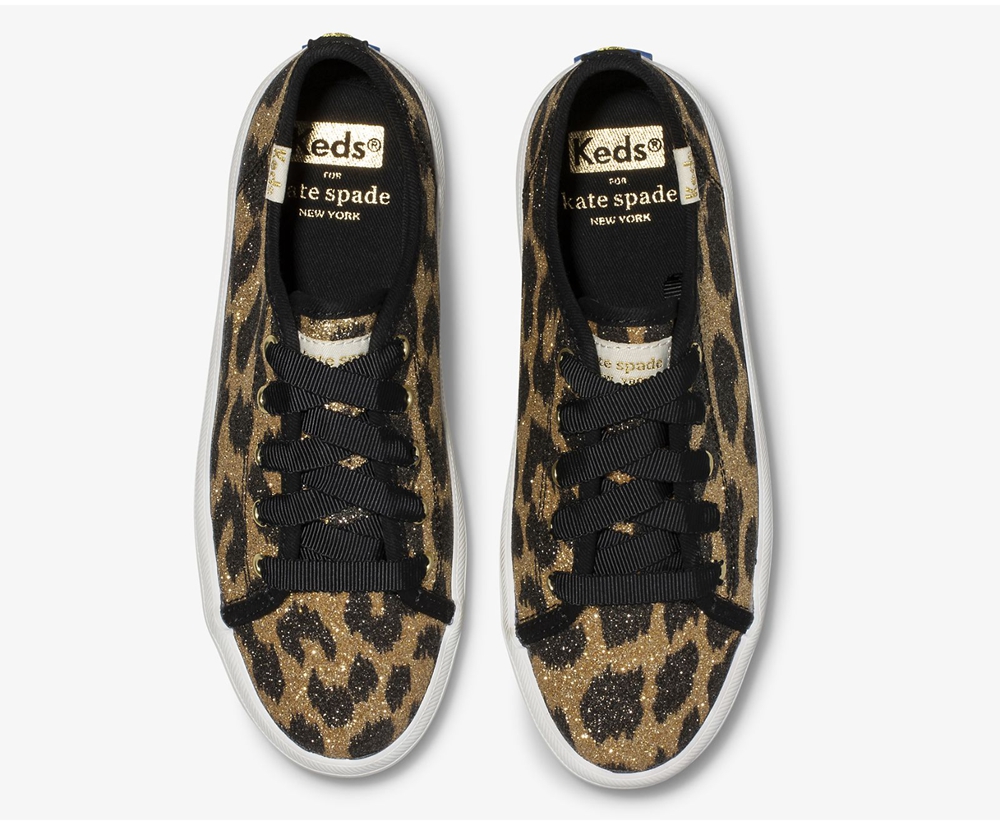 Basket Keds Enfant Leopard - Kate Spade New York Kickstart Glitter Leopard | NEI-28792014