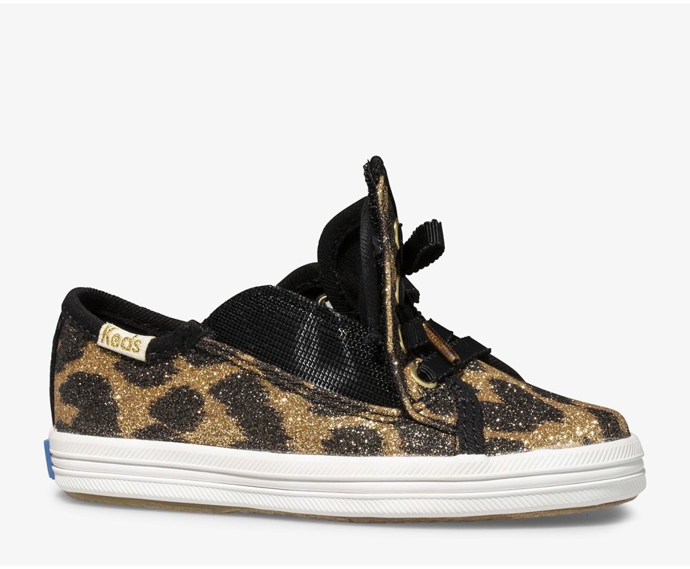 Basket Keds Enfant Leopard - Kate Spade New York Kickstart Jr. Glitter Leopard | ZVY-57988055