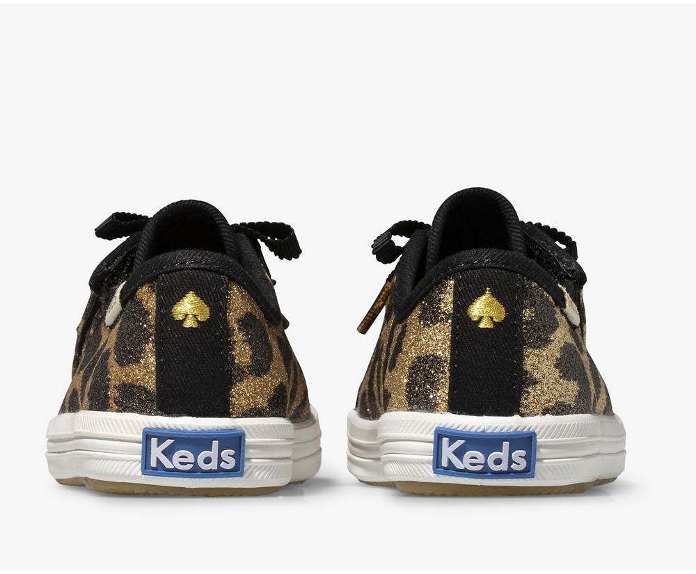 Basket Keds Enfant Leopard - Kate Spade New York Kickstart Jr. Glitter Leopard | ZVY-57988055