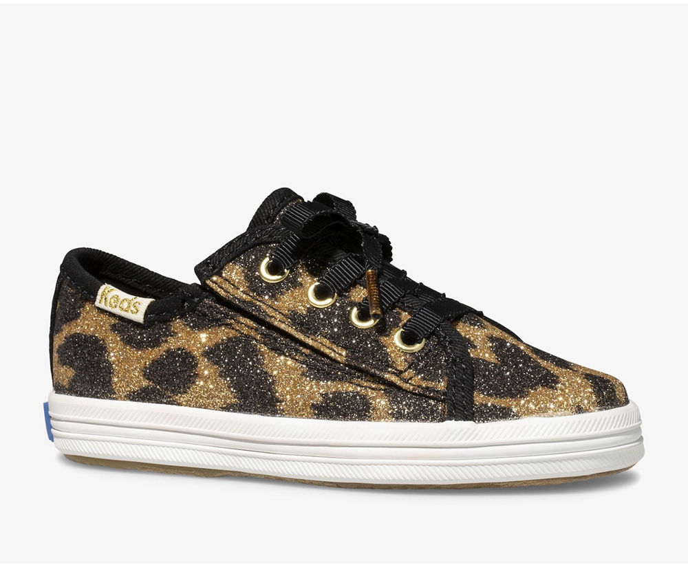 Basket Keds Enfant Leopard - Kate Spade New York Kickstart Jr. Glitter Leopard | ZVY-57988055