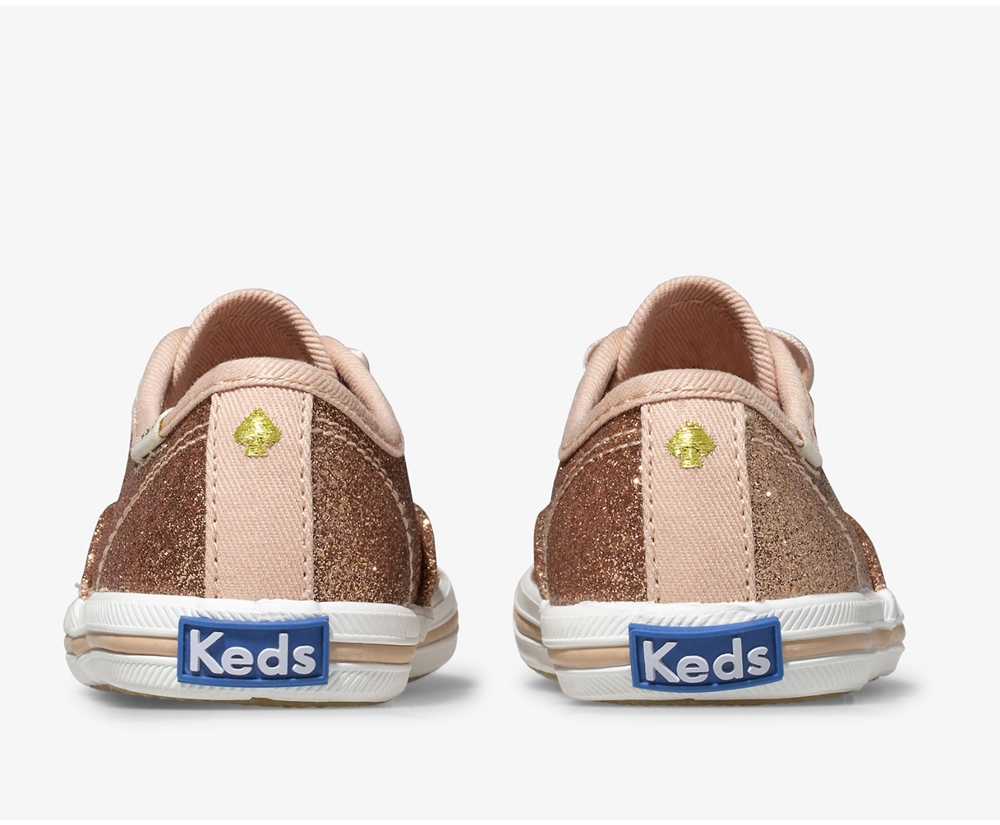 Basket Keds Enfant Rose Doré - Kate Spade New York Champion Glitter | IIV-94783592