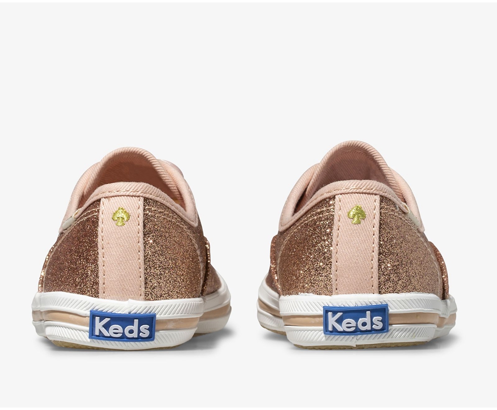 Basket Keds Enfant Rose Doré - Kate Spade New York Champion Glitter | PSX-82558163