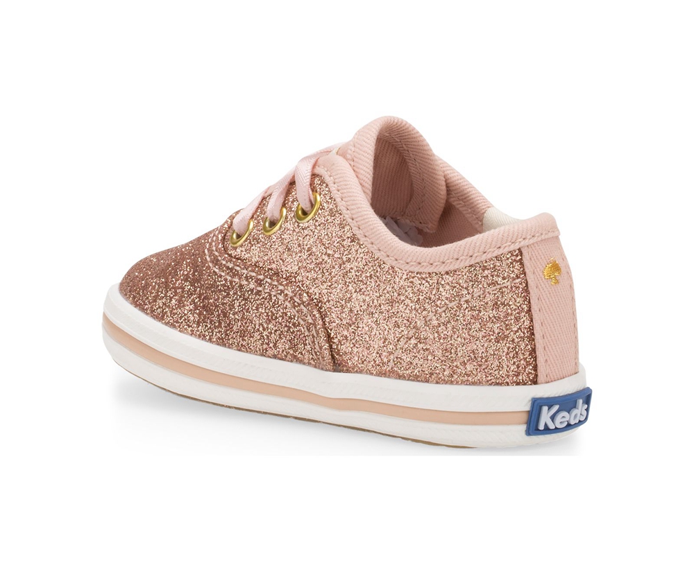 Basket Keds Enfant Rose Doré - Kate Spade New York Champion Glitter Crib | TCU-06692154