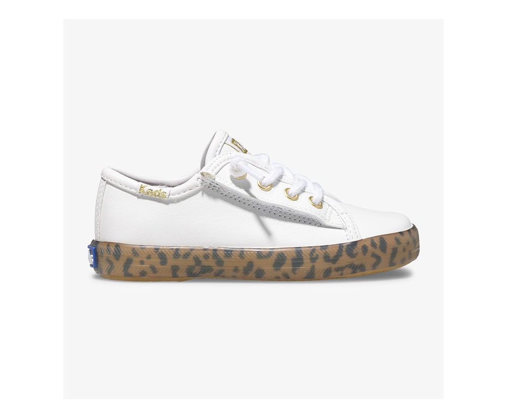 Basket Keds Enfant Blanche - Kickstart Leopard Foxing Jr. | GPG-58141833