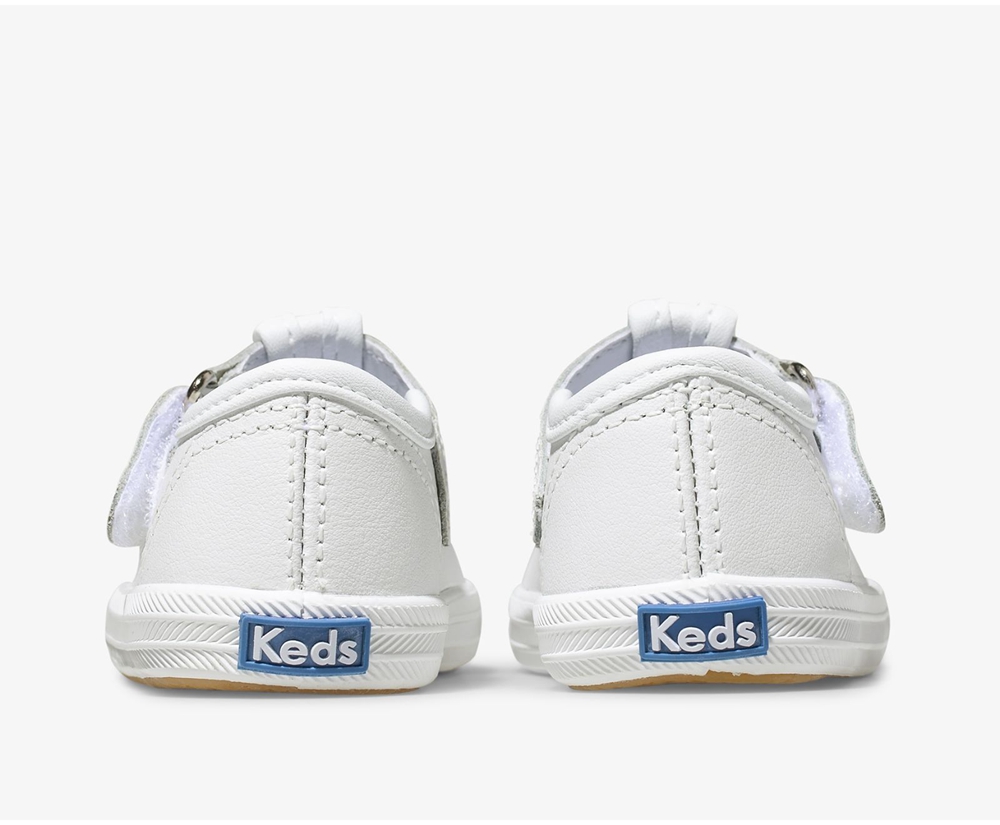 Slip Ons Keds Enfant Blanche - Champion Toe Cap T-Strap | ILC-59081647