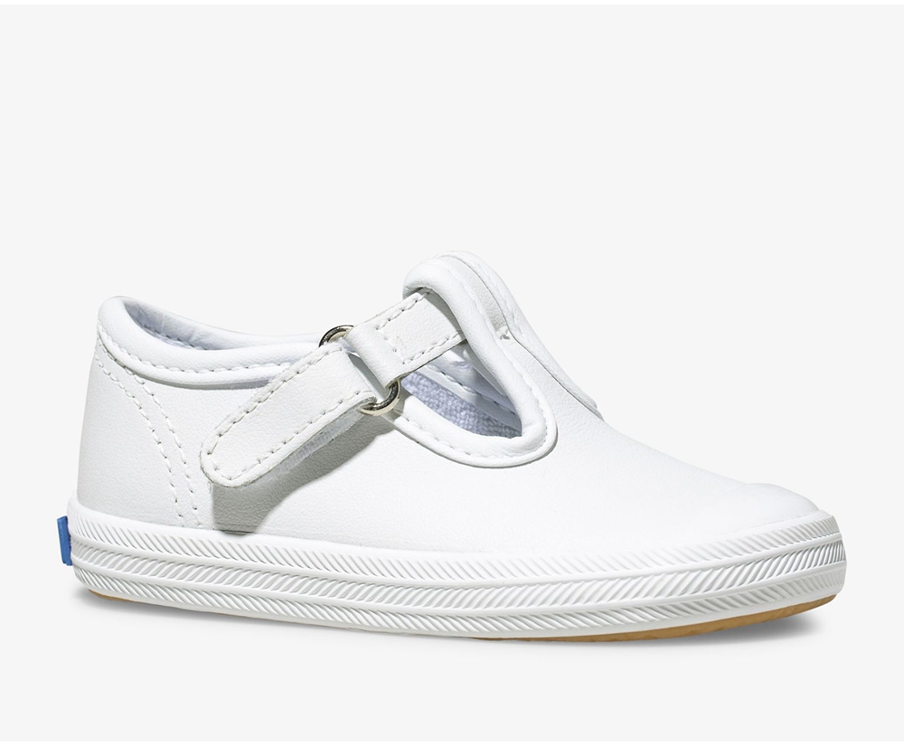 Slip Ons Keds Enfant Blanche - Champion Toe Cap T-Strap | ILC-59081647