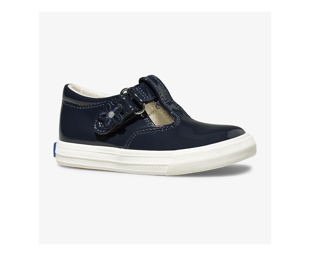 Slip Ons Keds Enfant Bleu Marine - Daphne Patent | HYQ-03235298