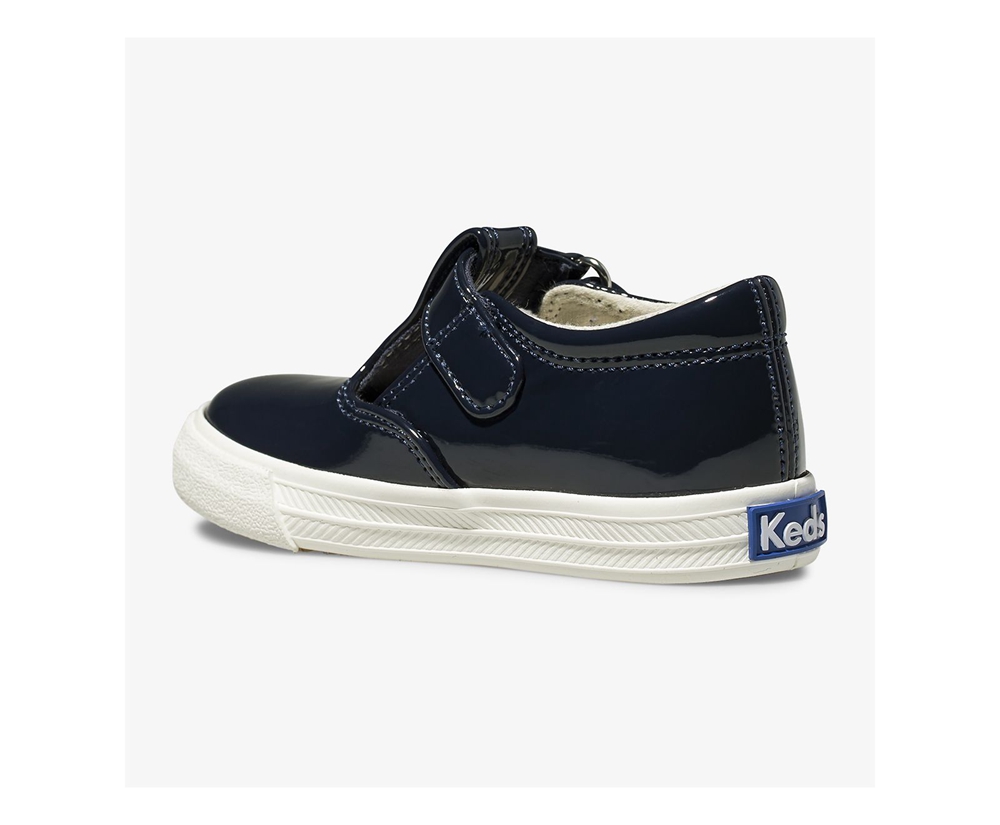 Slip Ons Keds Enfant Bleu Marine - Daphne Patent | HYQ-03235298