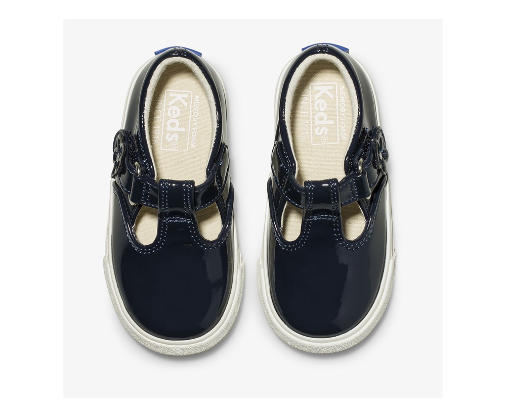 Slip Ons Keds Enfant Bleu Marine - Daphne Patent | HYQ-03235298