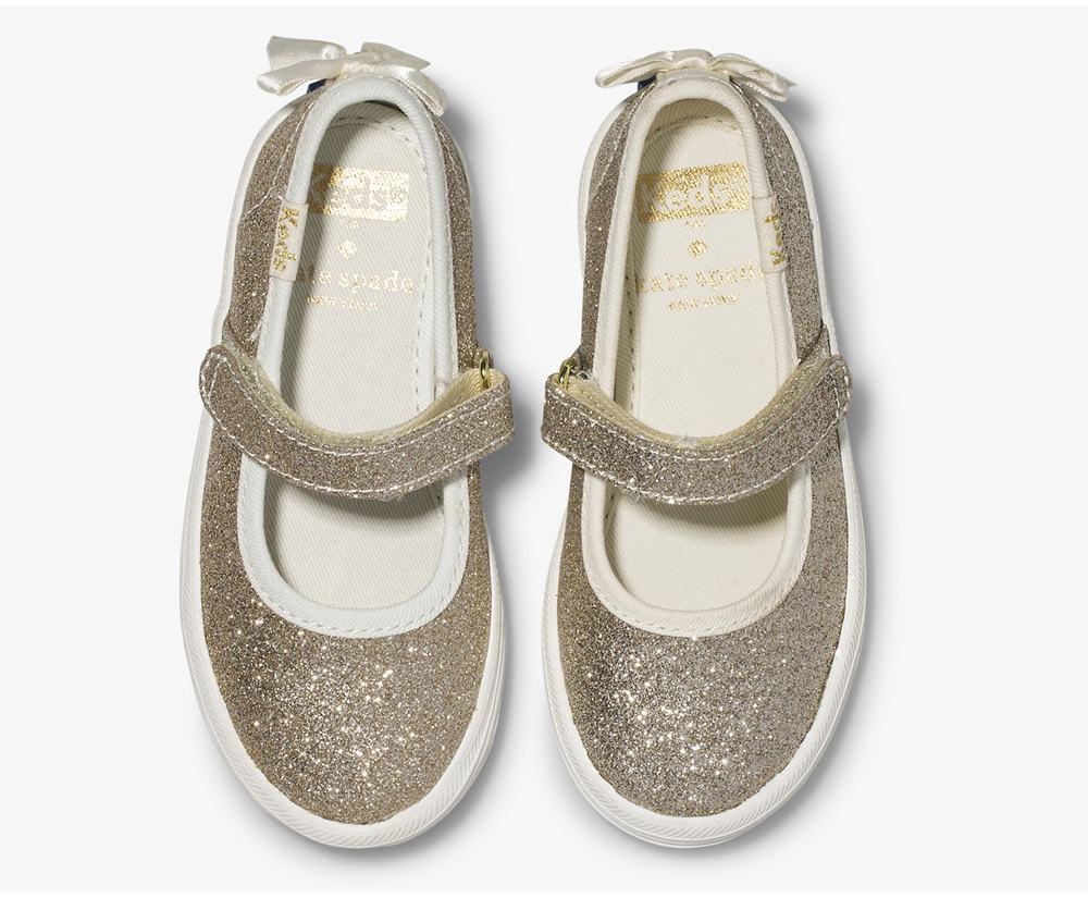 Slip Ons Keds Enfant Doré - Kate Spade New York Sloane Mj Glitter | LVW-09623707