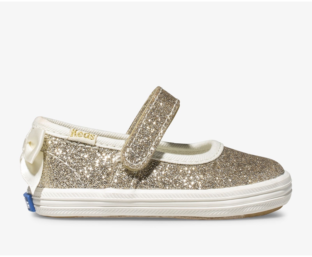 Slip Ons Keds Enfant Doré - Kate Spade New York Sloane Mj Glitter Crib | TLV-19594073