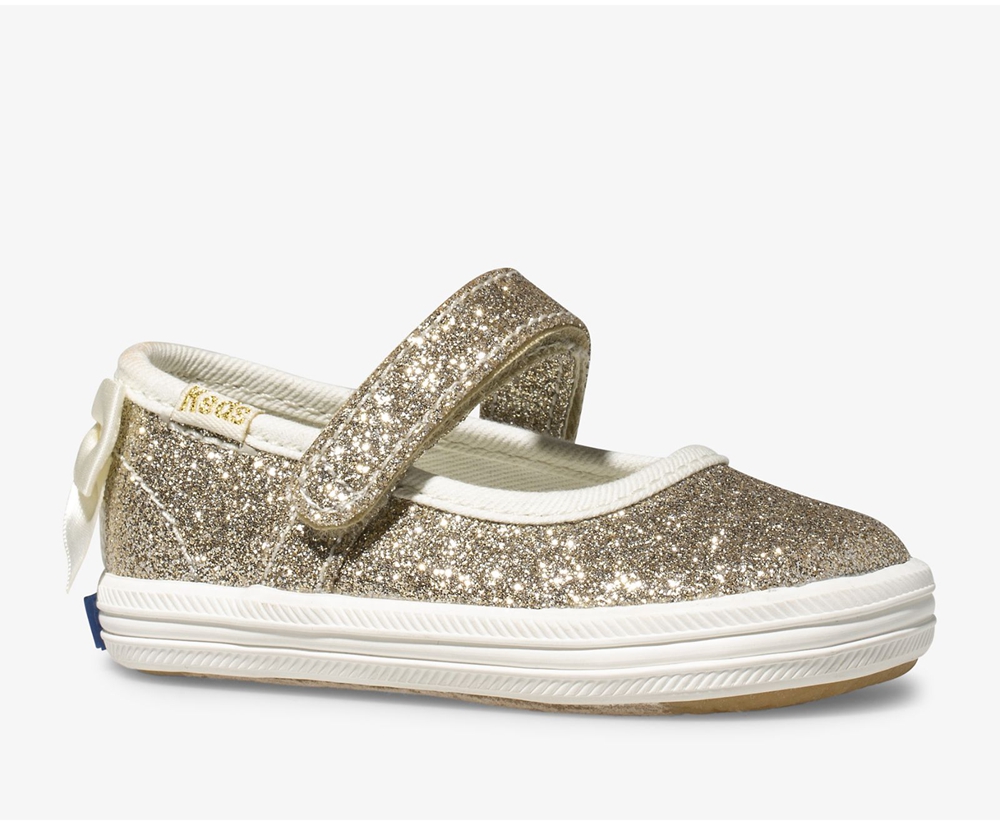 Slip Ons Keds Enfant Doré - Kate Spade New York Sloane Mj Glitter Crib | TLV-19594073