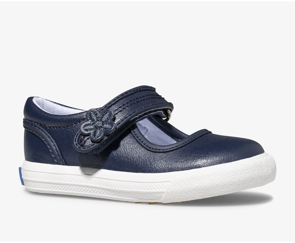 Slip Ons Keds Enfant Bleu Marine - Ella Mary Jane | PNL-02093606