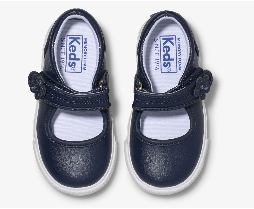 Slip Ons Keds Enfant Bleu Marine - Ella Mary Jane | PNL-02093606