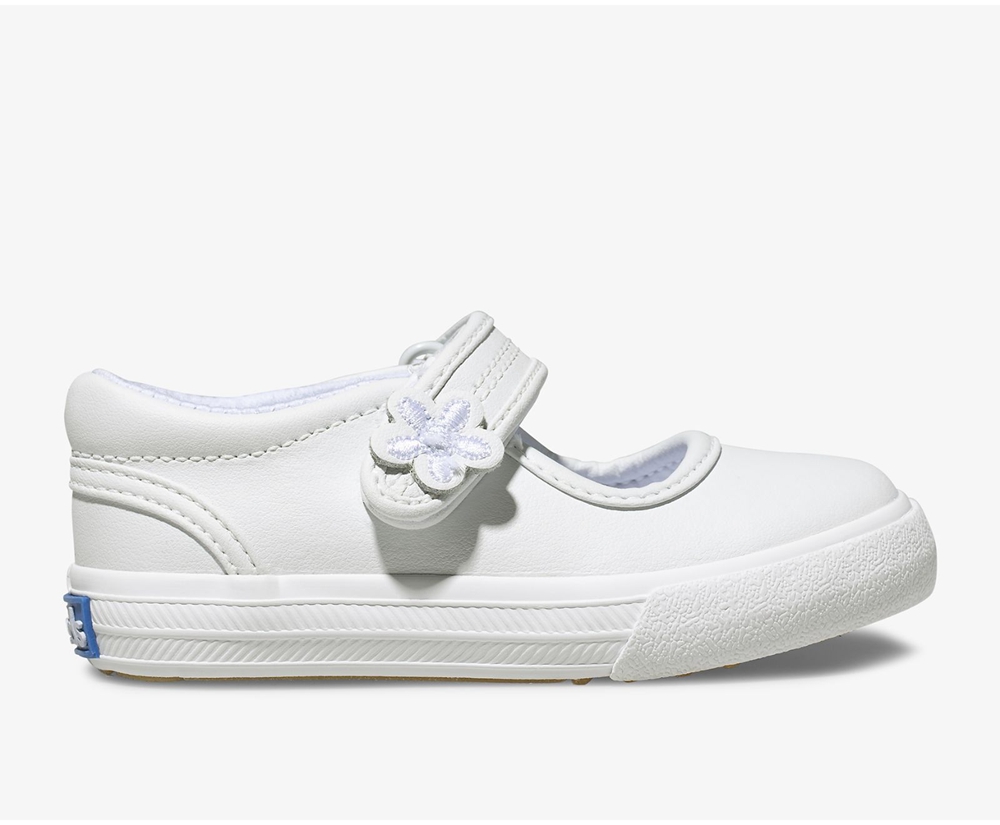 Slip Ons Keds Enfant Blanche - Ella Mary Jane | CVQ-81242644