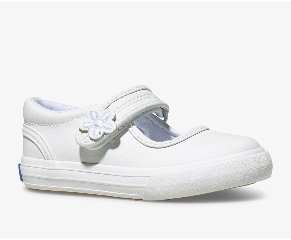 Slip Ons Keds Enfant Blanche - Ella Mary Jane | CVQ-81242644