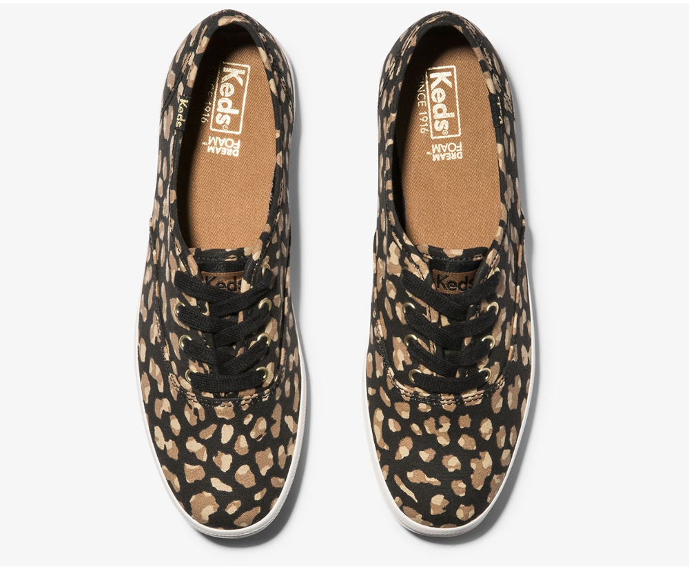 Basket Keds Femme Noir/Leopard - Champion Animal | LQM-47766127