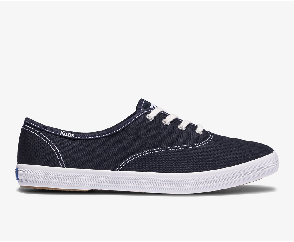 Basket Keds Femme Bleu Marine - Champion Organic Cotton Toile | ZVX-80900797