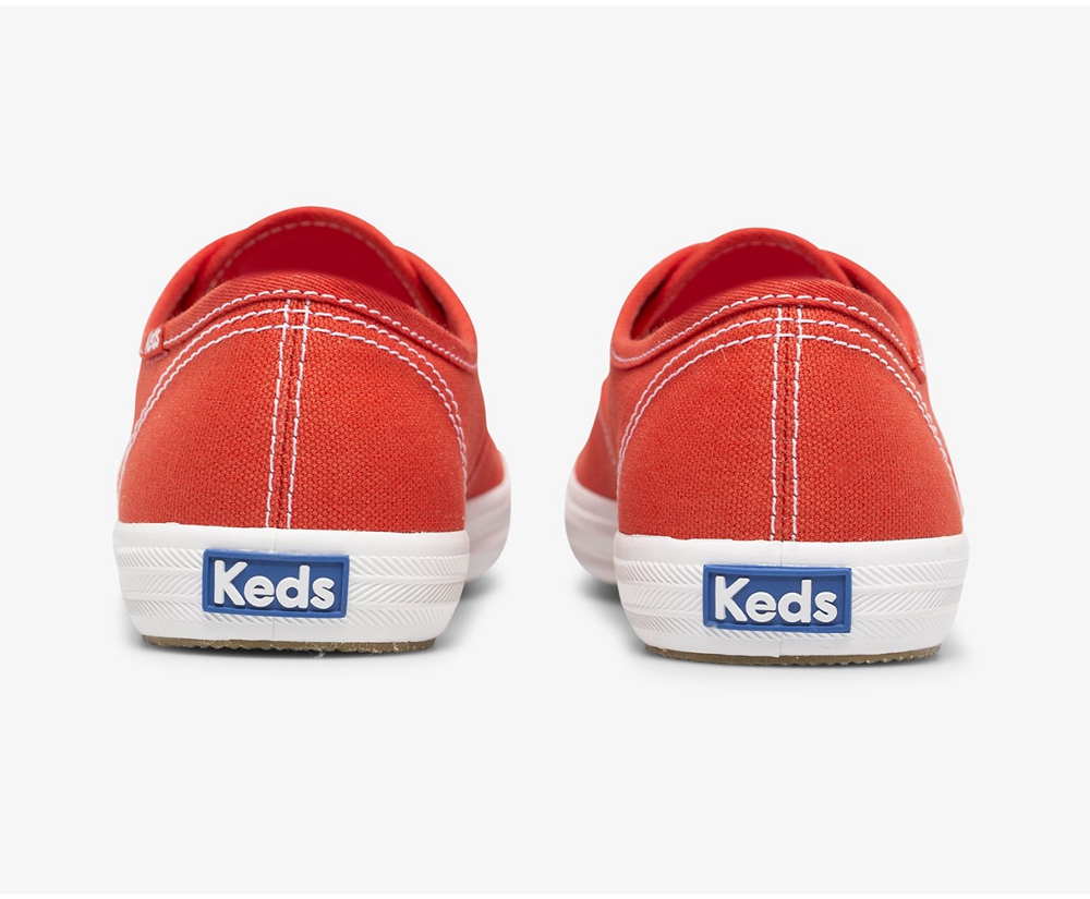 Basket Keds Femme Rouge - Champion Organic Cotton Toile | JKL-79176347