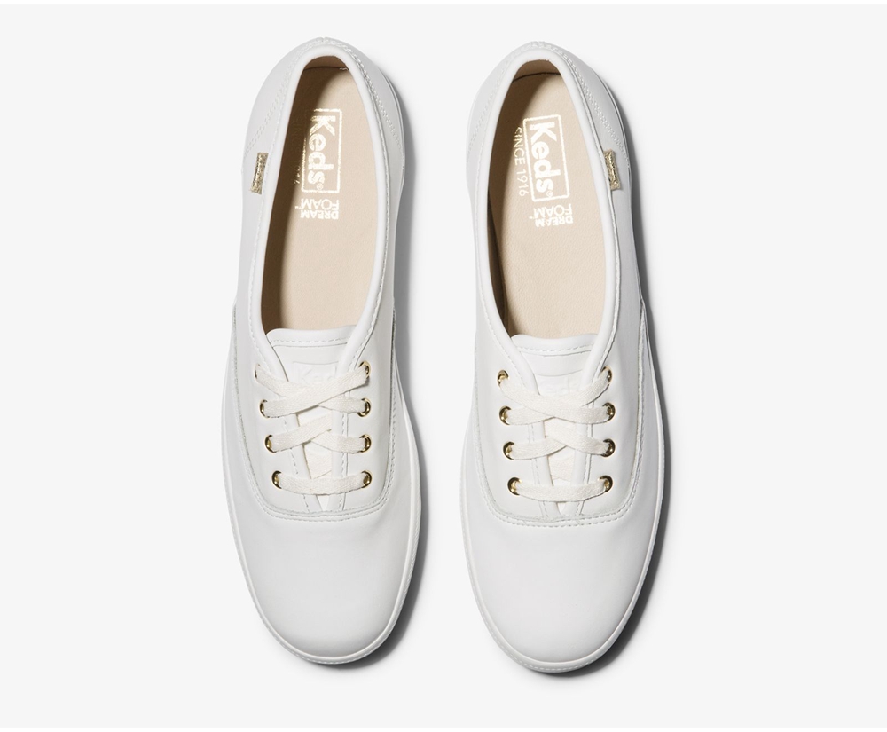 Basket Keds Femme Blanche - Champion Luxe Cuir | DGF-85400899