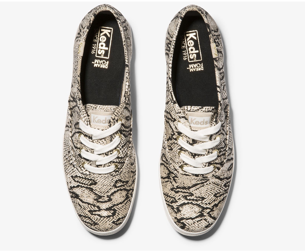 Basket Keds Femme Blanche/Noir - Champion Animal | FWY-20264600