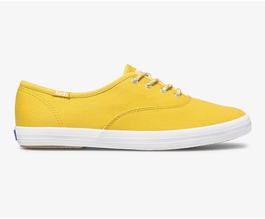 Basket Keds Femme Jaune - Champion Solids | KJH-09891741