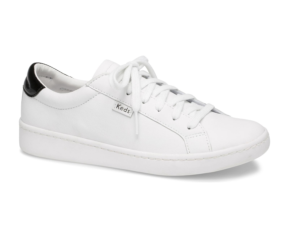 Basket Keds Femme Blanche - Ace Cuir | VZR-51384826