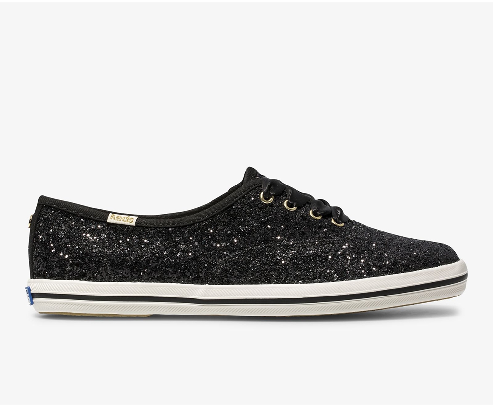 Basket Keds Femme Noir - Kate Spade New York Champion Glitter | XVQ-64358730