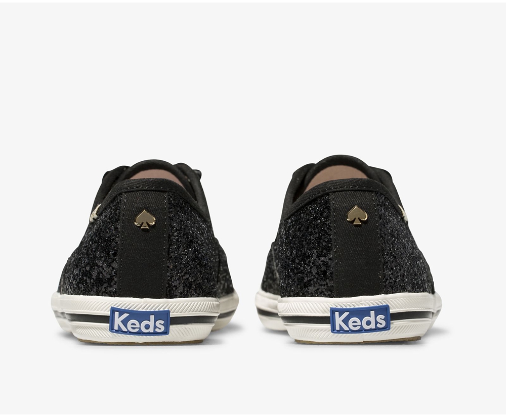 Basket Keds Femme Noir - Kate Spade New York Champion Glitter | XVQ-64358730