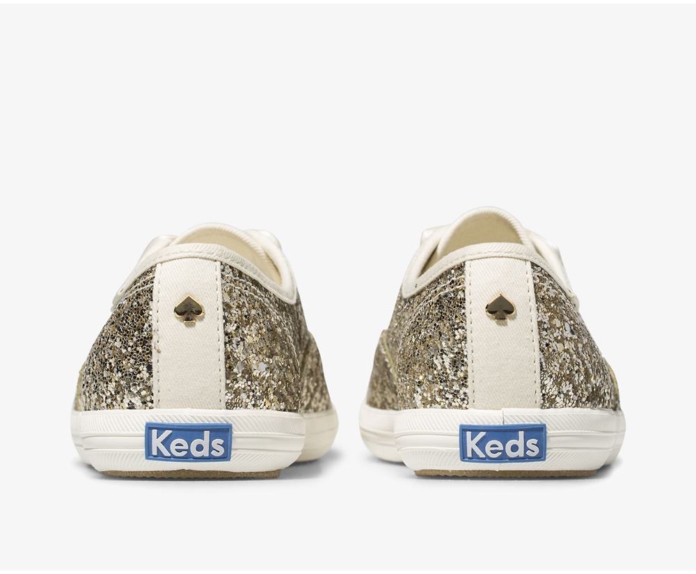 Basket Keds Femme Doré - Kate Spade New York Champion Glitter | LEU-95939922