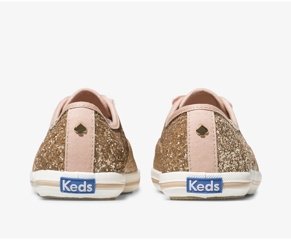 Basket Keds Femme Rose Doré - Kate Spade New York Champion Glitter | DCS-31502969