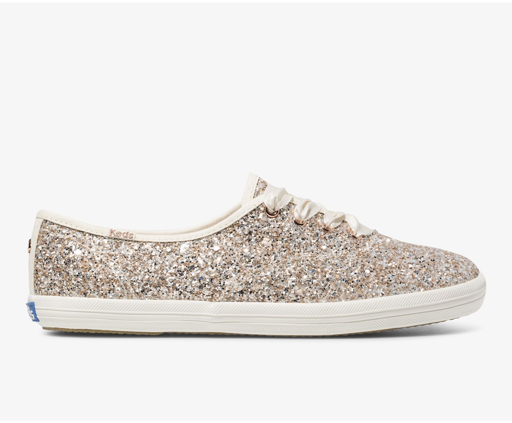 Basket Keds Femme Rose Doré - Kate Spade New York Champion Glitter | IND-27789377