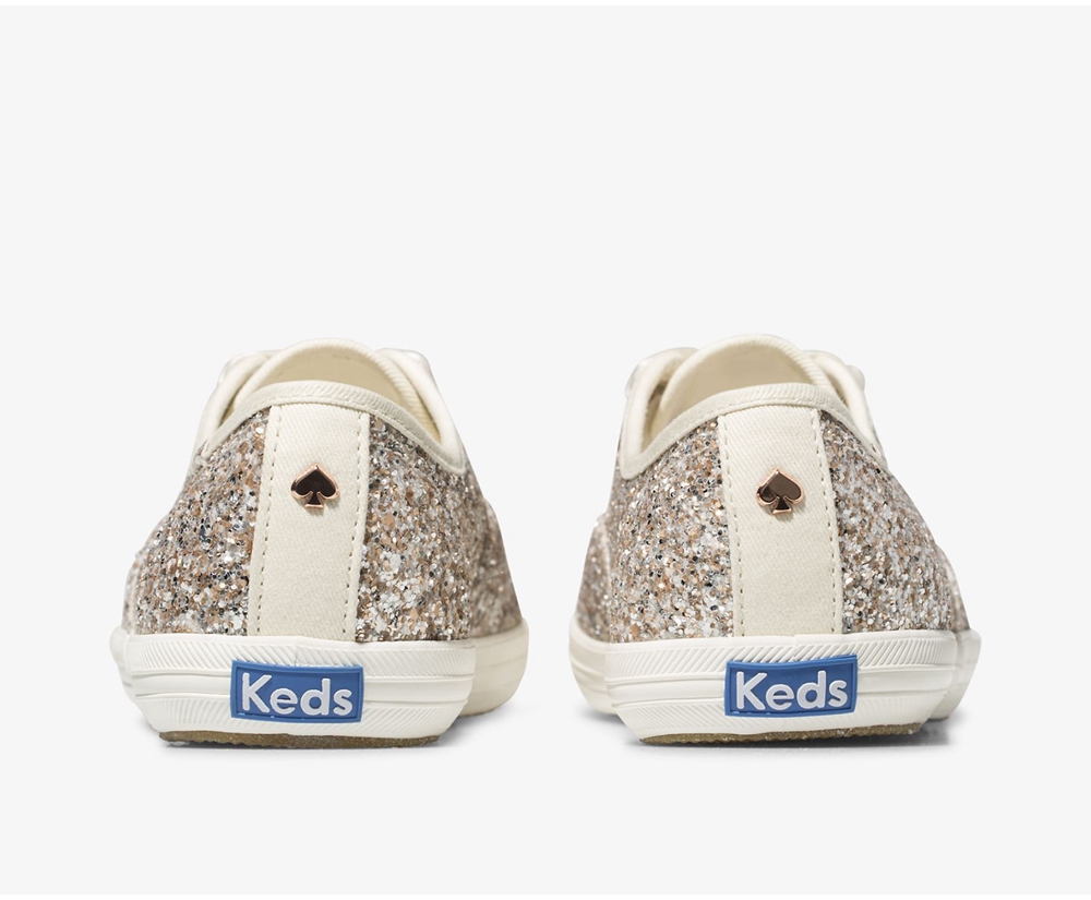 Basket Keds Femme Rose Doré - Kate Spade New York Champion Glitter | IND-27789377