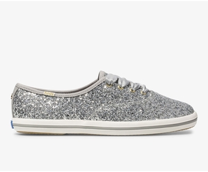 Basket Keds Femme Argent - Kate Spade New York Champion Glitter | UST-57272122