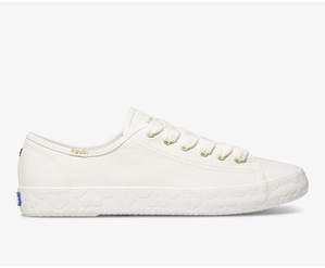 Basket Keds Femme Blanche - Kate Spade New York Kickstart Logo Foxing | JWF-45139928