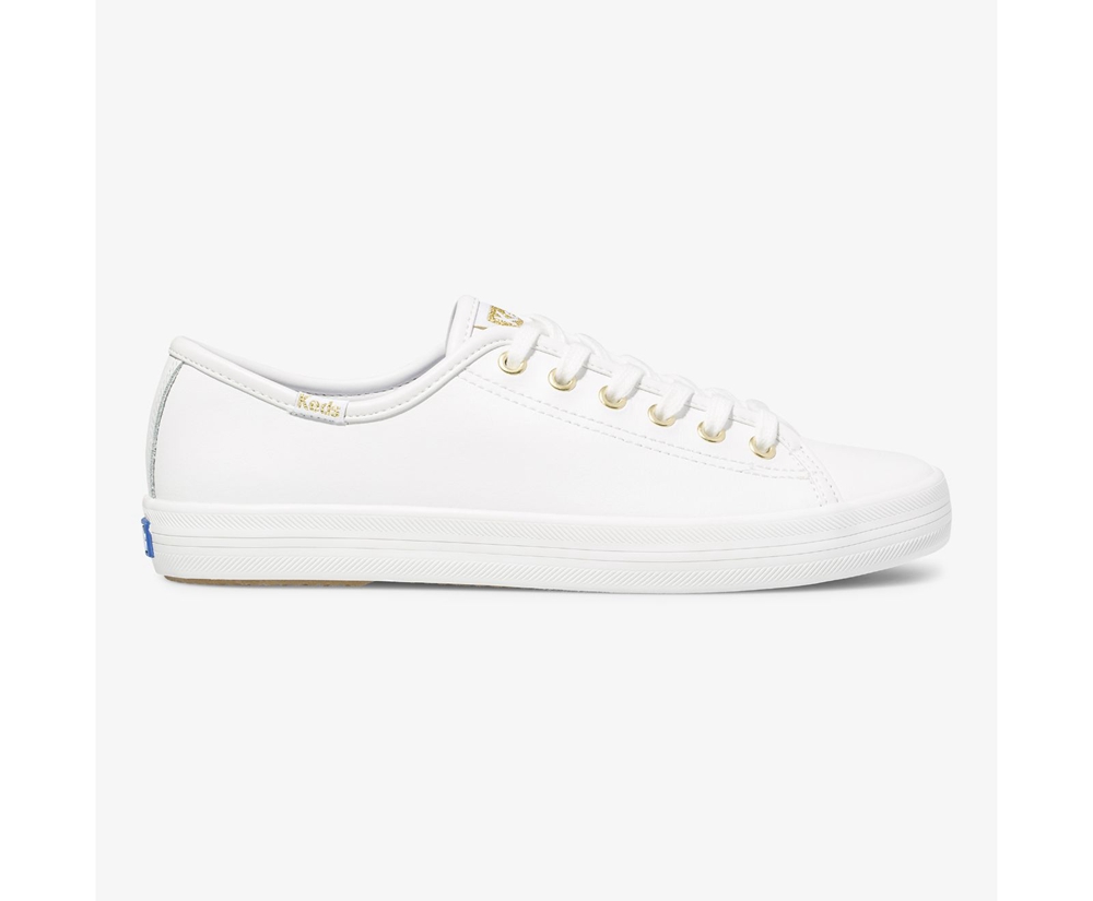 Basket Keds Femme Blanche - Kickstart Cuir | KCP-20862649