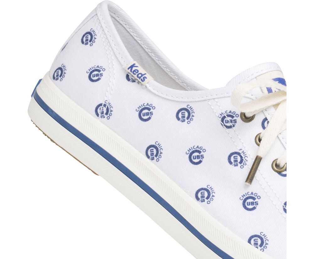 Basket Keds Femme Blanche/Bleu - Kickstart Mlb? | EWO-73522599