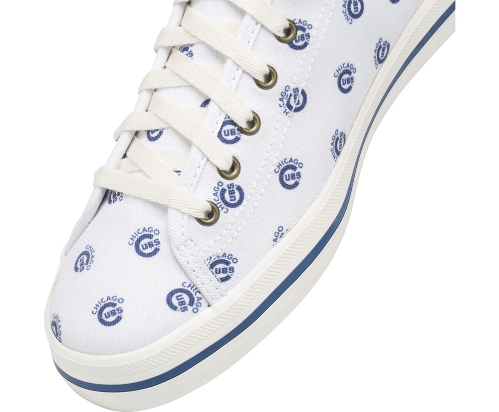 Basket Keds Femme Blanche/Bleu - Kickstart Mlb? | EWO-73522599