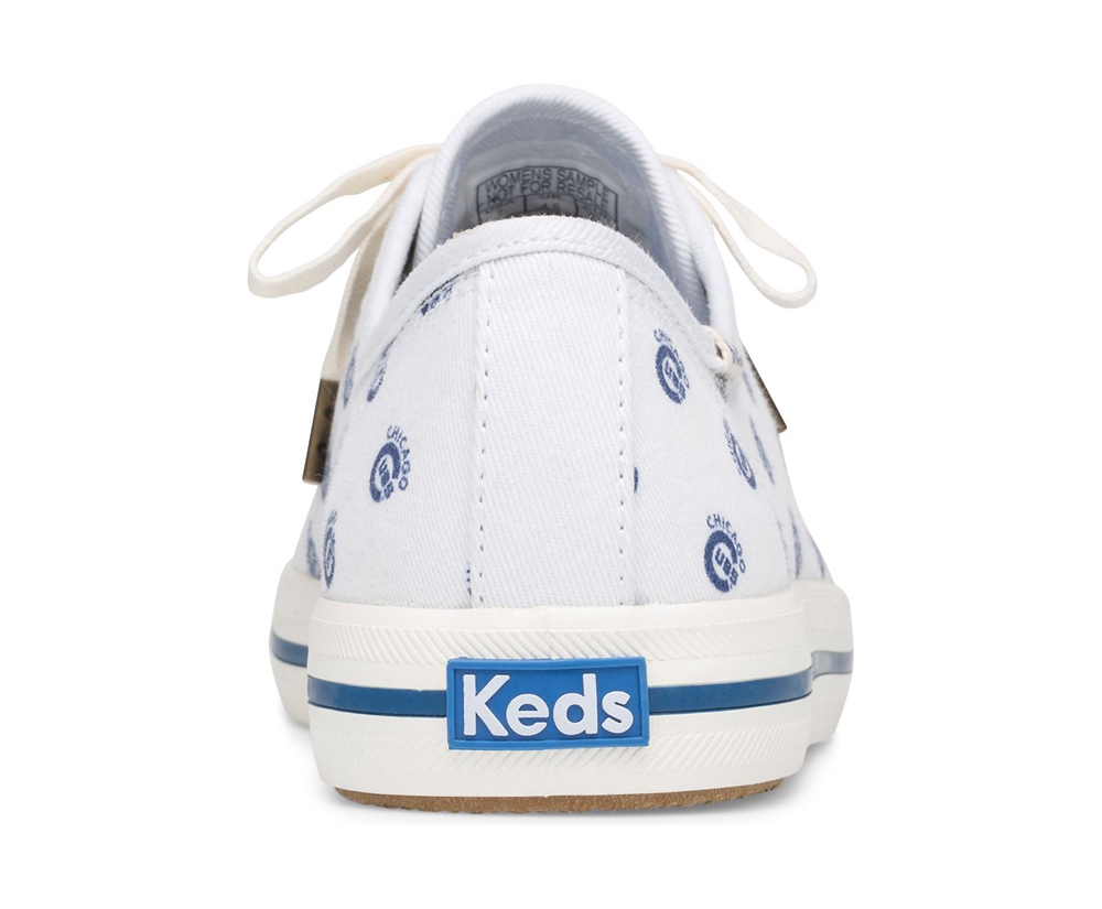 Basket Keds Femme Blanche/Bleu - Kickstart Mlb? | EWO-73522599