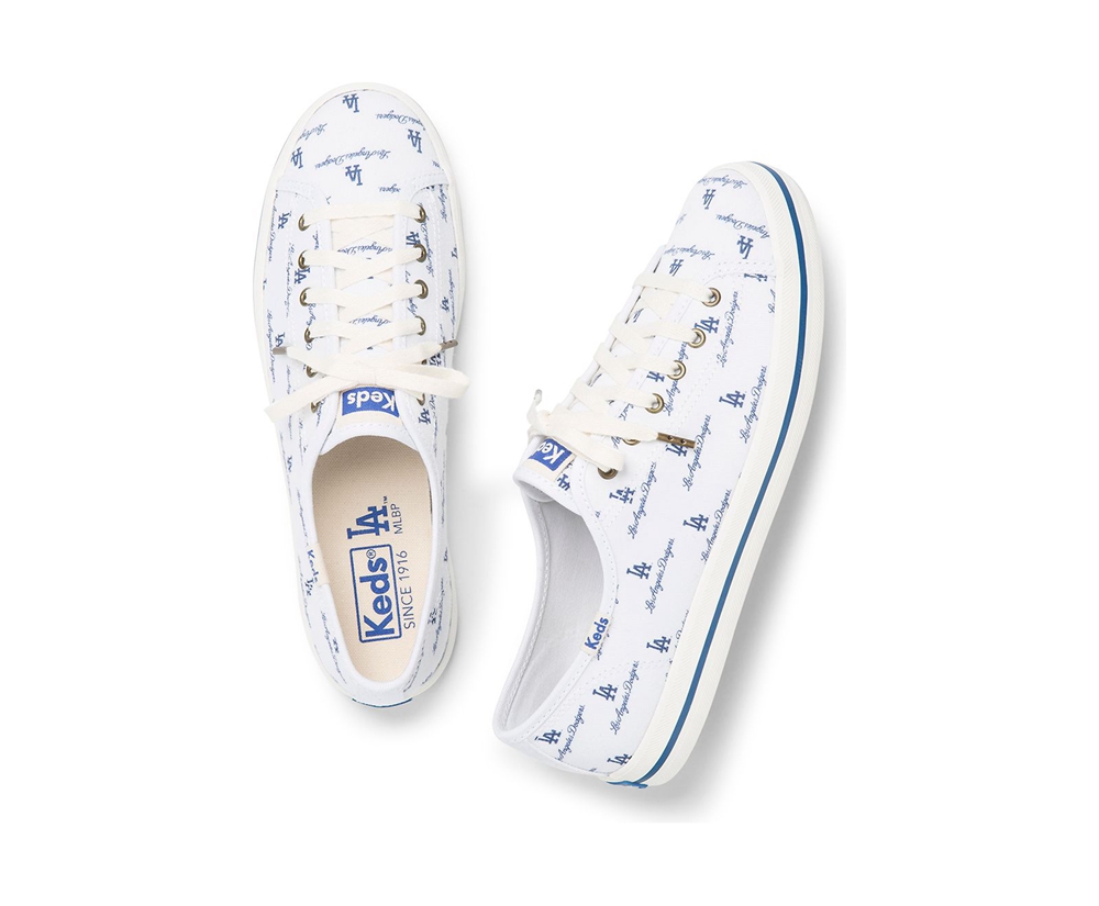 Basket Keds Femme Blanche/Bleu - Kickstart Mlb? | MYP-57925336