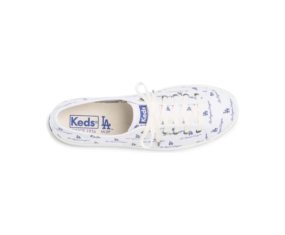 Basket Keds Femme Blanche/Bleu - Kickstart Mlb? | MYP-57925336