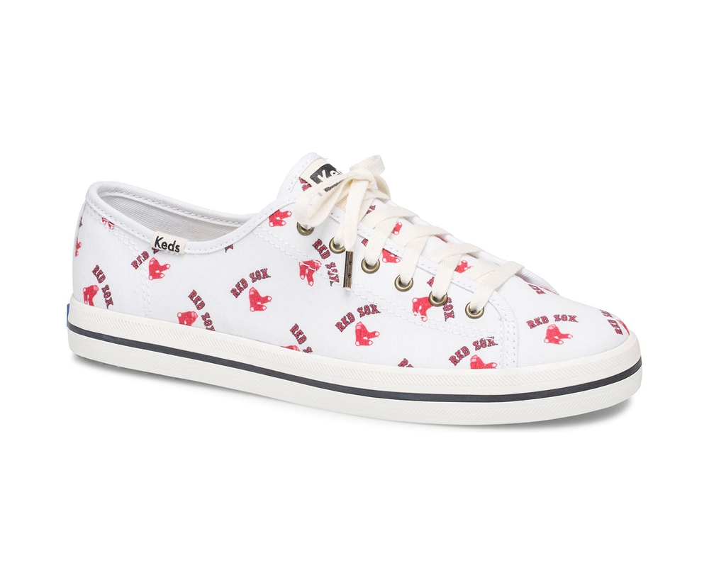 Basket Keds Femme Blanche/Rouge - Kickstart Mlb? | YYC-06163366