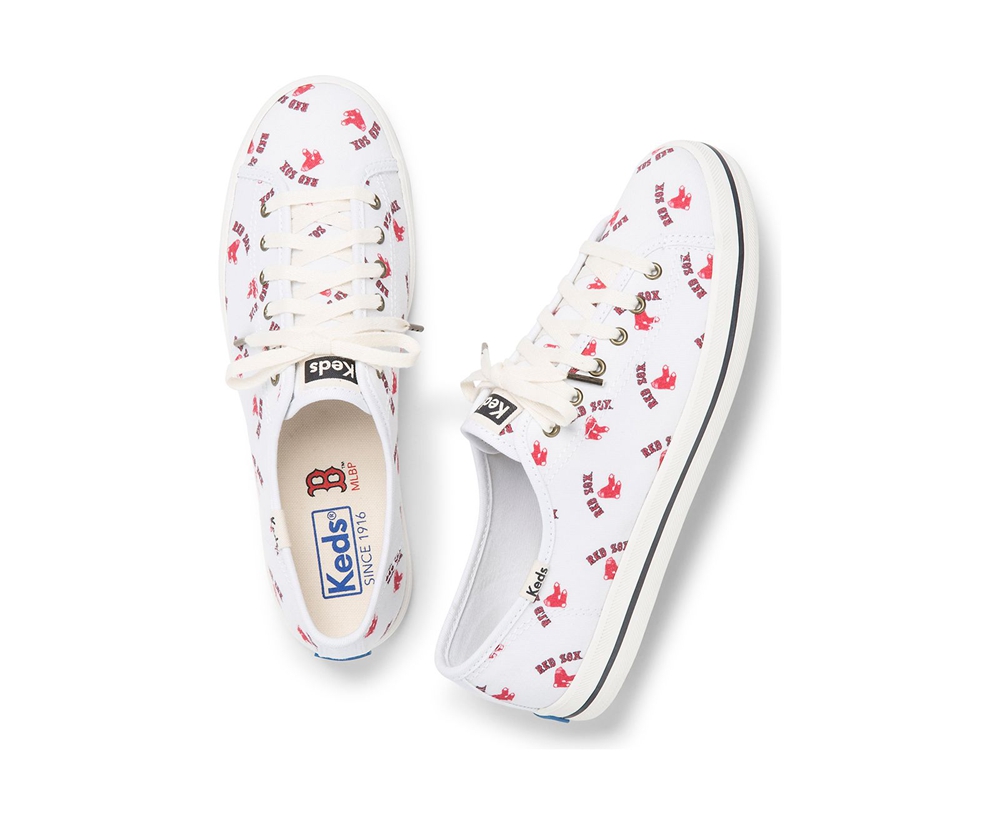 Basket Keds Femme Blanche/Rouge - Kickstart Mlb? | YYC-06163366