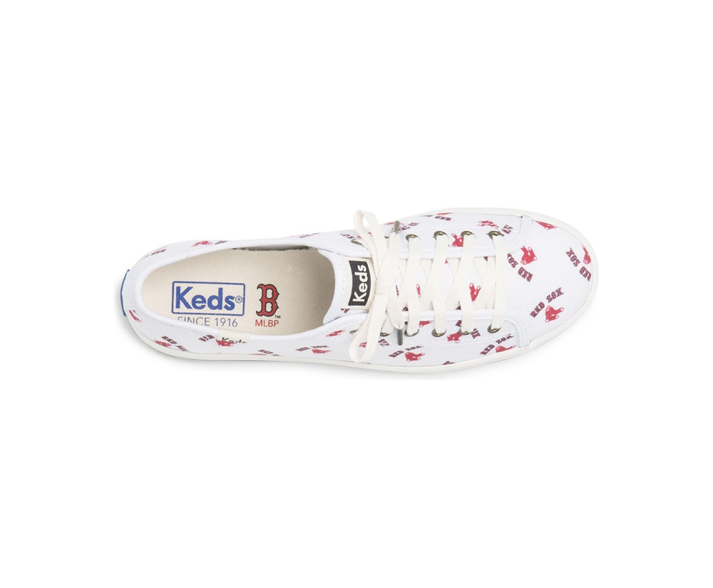 Basket Keds Femme Blanche/Rouge - Kickstart Mlb? | YYC-06163366