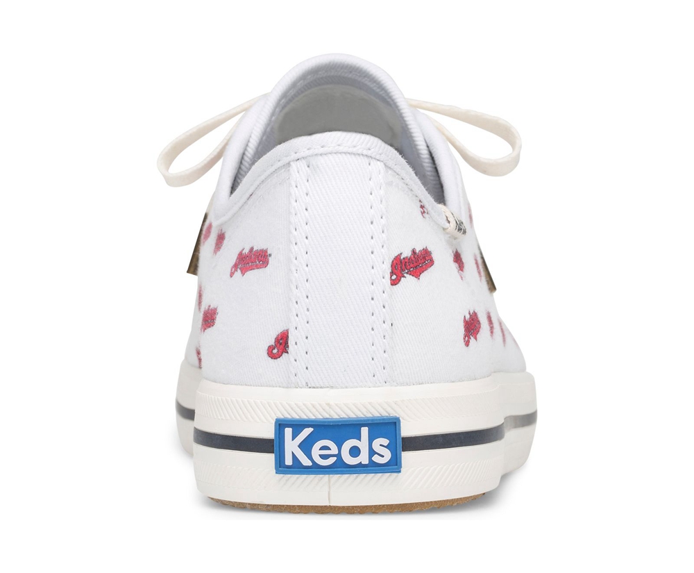 Basket Keds Femme Blanche/Rouge - Kickstart Mlb? | FHQ-16765493